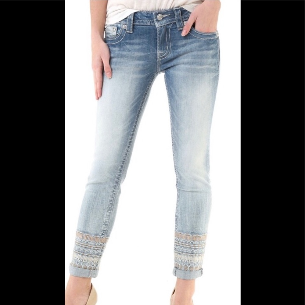 Miss me signature cuffed skinny jeans